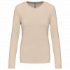 LADIES' LONG-SLEEVED CREW NECK T-SHIRT White (Vyberte barvu bílá, Velikost S)