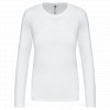 LADIES' LONG-SLEEVED CREW NECK T-SHIRT White (Vyberte barvu bílá, Velikost S)
