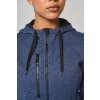 LADIES’ HEATHER HOODED JACKET Light Grey Mélange (Vyberte barvu světle šedý melír, Velikost S)