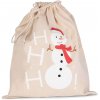 COTTON BAG WITH SNOWMAN DESIGN AND DRAWCORD CLOSURE Black (Vyberte barvu černá, Velikost U)