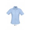 SOL'S ELITE - SHORT SLEEVE OXFORD WOMEN'S SHIRT Sky Blue (Vyberte barvu modrá obloha, Velikost L)
