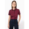 LADIES' SHORT-SLEEVED COTTON/ELASTANE SHIRT White (Vyberte barvu bílá, Velikost XS)