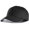 SANDWICH PEAK CAP - 5 PANELS Black/White (Vyberte barvu černá / bílá, Velikost U)