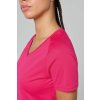 LADIES’ V-NECK SHORT-SLEEVED SPORTS T-SHIRT Aqua Blue (Vyberte barvu vodní modrá, Velikost XS)