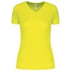 LADIES’ V-NECK SHORT-SLEEVED SPORTS T-SHIRT Aqua Blue (Vyberte barvu vodní modrá, Velikost XS)