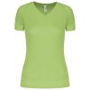 LADIES’ V-NECK SHORT-SLEEVED SPORTS T-SHIRT Aqua Blue (Vyberte barvu vodní modrá, Velikost XS)