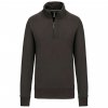 ZIPPED NECK SWEATSHIRT Black (Vyberte barvu černá, Velikost XS)