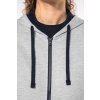 LADIES’ CONTRAST HOODED FULL ZIP SWEATSHIRT Navy/Fine Grey (Vyberte barvu námořnická modrá / jemně šedá, Velikost M)