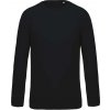 MEN'S ORGANIC COTTON CREW NECK RAGLAN SLEEVE SWEATSHIRT Black (Vyberte barvu černá, Velikost M)