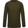 MEN'S ORGANIC COTTON CREW NECK RAGLAN SLEEVE SWEATSHIRT Black (Vyberte barvu černá, Velikost M)