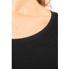 LADIES’ BOAT NECK SHORT-SLEEVED T-SHIRT Black (Vyberte barvu černá, Velikost S)