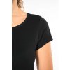 LADIES’ BOAT NECK SHORT-SLEEVED T-SHIRT Black (Vyberte barvu černá, Velikost S)
