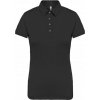LADIES' SHORT SLEEVED JERSEY POLO SHIRT Black (Vyberte barvu černá, Velikost XS)