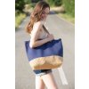 RUSTIC JUCO HOLD-ALL SHOPPER BAG Patriot Blue/Natural (Vyberte barvu vlastenecká modrá / přírodní, Velikost U)