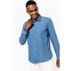 MEN’S DENIM SHIRT Chambray Blue (Vyberte barvu chambray modrá, Velikost M)