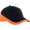 RACING - TWO-TONE 6 PANEL CAP Black/Orange (Vyberte barvu černá / oranžová, Velikost U)