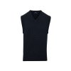 MEN'S V-NECK SLEEVELESS SWEATER Navy (Vyberte barvu námořnická modrá, Velikost XS)