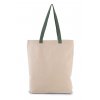 SHOPPER BAG WITH GUSSET AND CONTRAST COLOUR HANDLE Natural/Navy (Vyberte barvu přírodní / námořnická modrá, Velikost U)