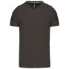 MEN'S SHORT-SLEEVED V-NECK T-SHIRT Black (Vyberte barvu černá, Velikost 4XL)