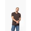 MEN'S SHORT-SLEEVED V-NECK T-SHIRT Black (Vyberte barvu černá, Velikost 4XL)