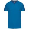 MEN'S SHORT-SLEEVED V-NECK T-SHIRT Black (Vyberte barvu černá, Velikost 4XL)
