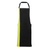 'COLOURS COLLECTION’ CONTRAST BIB APRON Black/Dark Grey (Vyberte barvu černá / tmavě šedá, Velikost U)