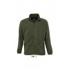 SOL'S NORTH MEN - ZIPPED FLEECE JACKET Army (Vyberte barvu armádní zelená, Velikost 2XL)