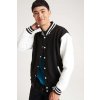 VARSITY JACKET Jet Black/White (Vyberte barvu tryskáčově černá / bílá, Velikost L)