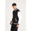 VARSITY JACKET Jet Black/White (Vyberte barvu tryskáčově černá / bílá, Velikost L)