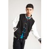 VARSITY JACKET Jet Black/White (Vyberte barvu tryskáčově černá / bílá, Velikost L)