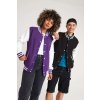 VARSITY JACKET Jet Black/White (Vyberte barvu tryskáčově černá / bílá, Velikost L)