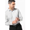 MEN'S LONG-SLEEVED COTTON POPLIN SHIRT Black (Vyberte barvu černá, Velikost 3XL)