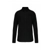 MEN'S LONG-SLEEVED COTTON POPLIN SHIRT Black (Vyberte barvu černá, Velikost 3XL)