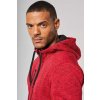 MEN'S HEATHER HOODED JACKET Light Grey Mélange (Vyberte barvu světle šedý melír, Velikost S)