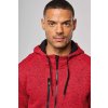 MEN'S HEATHER HOODED JACKET Light Grey Mélange (Vyberte barvu světle šedý melír, Velikost S)