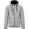 MEN'S HEATHER HOODED JACKET Light Grey Melange (Vyberte barvu Light Grey Melange, Velikost S)