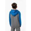KIDS' TWO-TONE HOODED SWEATSHIRT Grey Heather/Black (Vyberte barvu šedá žíhaná / černá, Velikost 6/8)