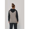 ADULT TWO-TONE HOODED SWEATSHIRT Grey Heather/Black (Vyberte barvu šedá žíhaná / černá, Velikost XS)