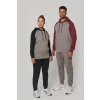 ADULT TWO-TONE HOODED SWEATSHIRT Grey Heather/Black (Vyberte barvu šedá žíhaná / černá, Velikost XS)
