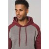 ADULT TWO-TONE HOODED SWEATSHIRT Grey Heather/Black (Vyberte barvu šedá žíhaná / černá, Velikost XS)