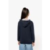 KIDS' FULL ZIP HOODED SWEATSHIRT Black/Fine Grey (Vyberte barvu černá / jemně šedá, Velikost 6/8)