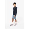 KIDS' FULL ZIP HOODED SWEATSHIRT Black/Fine Grey (Vyberte barvu černá / jemně šedá, Velikost 6/8)
