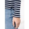 LADIES’ LONG-SLEEVED BRETON STRIPE TOP Striped White/Navy (Vyberte barvu pruhovaná bílá / námořnická modrá, Velikost S)