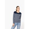 LADIES’ LONG-SLEEVED BRETON STRIPE TOP Striped White/Navy (Vyberte barvu pruhovaná bílá / námořnická modrá, Velikost S)