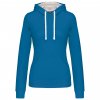 LADIES’ CONTRAST HOODED SWEATSHIRT Black/Fine Grey (Vyberte barvu černá / jemně šedá, Velikost XS)