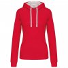 LADIES’ CONTRAST HOODED SWEATSHIRT Black/Fine Grey (Vyberte barvu černá / jemně šedá, Velikost XS)