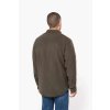 SHERPA-LINED FLEECE OVERSHIRT Dark Khaki/Storm Grey (Vyberte barvu tmavě khaki / šedá bouře, Velikost S)