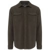 SHERPA-LINED FLEECE OVERSHIRT Dark Khaki/Storm Grey (Vyberte barvu tmavě khaki / šedá bouře, Velikost S)