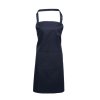 'COLOURS COLLECTION’ BIB APRON WITH POCKET Navy (Vyberte barvu námořnická modrá, Velikost U)