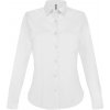 LADIES' LONG-SLEEVED STRETCH SHIRT White (Vyberte barvu bílá, Velikost XS)